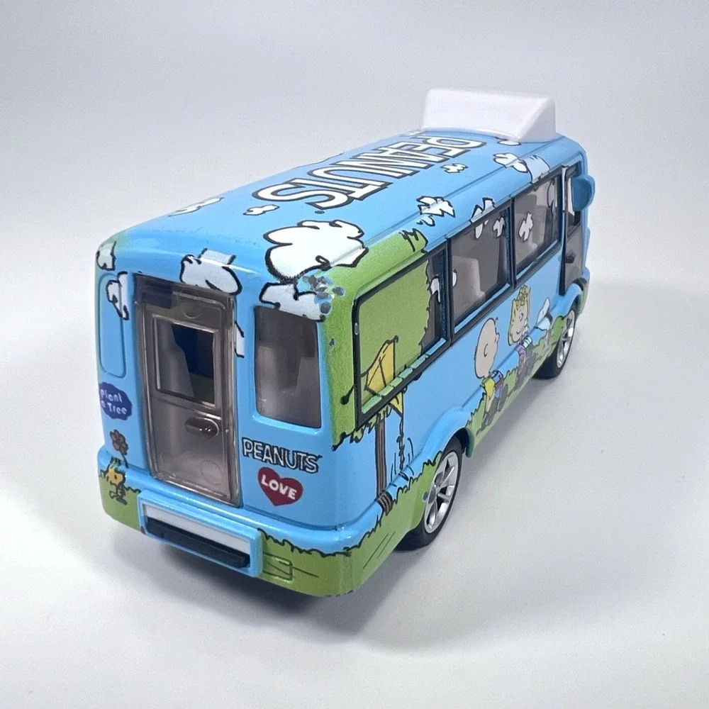 Peanuts Snoopy Rare Yellow‎ Diecast Tour Bus 5